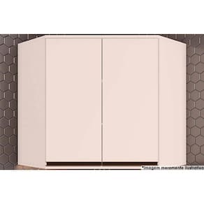 Armário Aéreo Cozinha Modulado Connect Canto Oblíquo Com 2 Portas 80x83cm Off White - Henn
