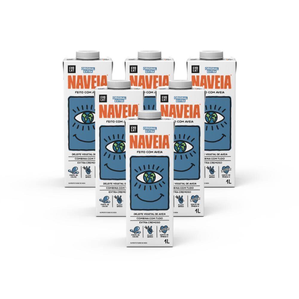 Kit 6x Bebida Vegetal Naveia Original Extra 1L
