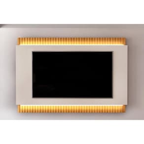 Painel Home Para Tv Até 75 Polegadas Loren Ripado Com Led 200x136cm Cedro-bali - Dj Móveis