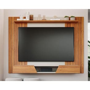 Painel Quarto P/ Tv Até 70 Pol Santiago C/ 2 Portas 180x135cm Cinamomo/off White - Permóbili