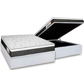 Cama Box Baú Queen: Colchão Ortopédico Plumatex Falcon Ultra Firme + Base Crc Courano White (158x198)