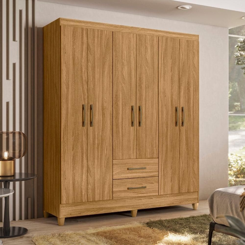 Guarda Roupa Casal Panamá 6 Portas Freijó Moval