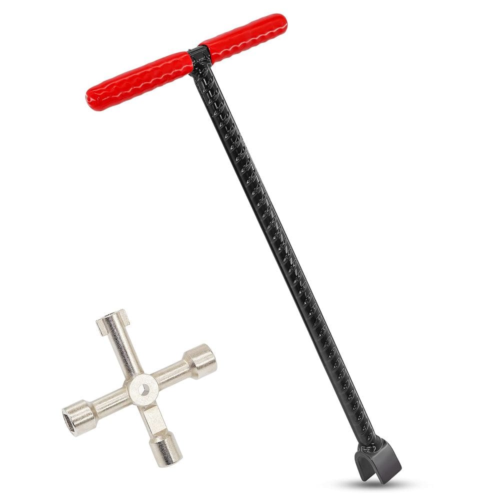 Chave do medidor de água CIZTADA 40cm com ferramenta multifuncional de 4 vias