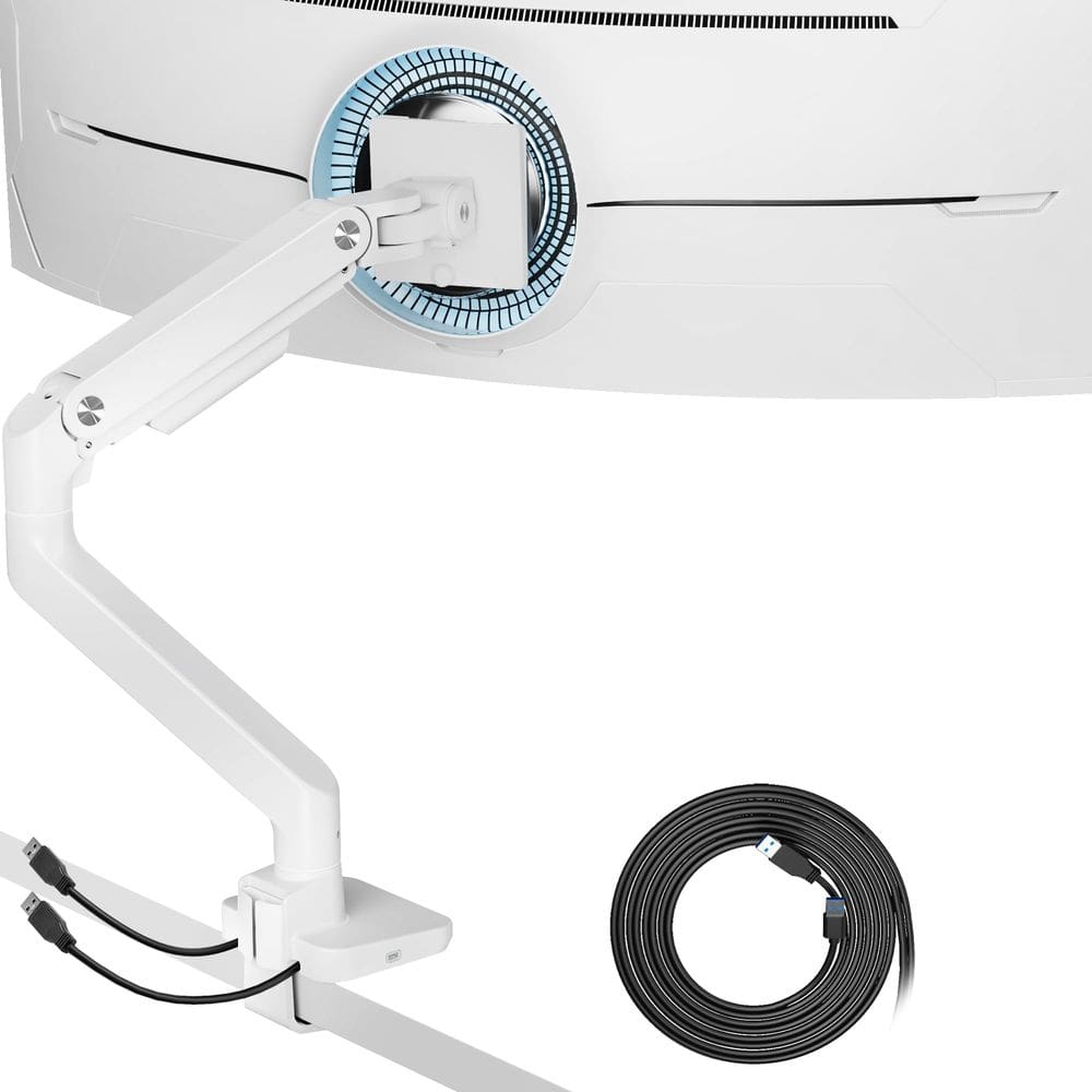 Suporte de monitor ARES WING Single com USB A/C para ultra-wide de 17-49"