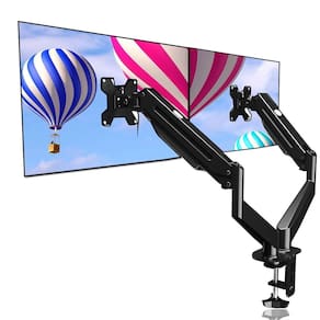 Suporte de montagem em monitor duplo Suptek ajustável em altura 17-27"