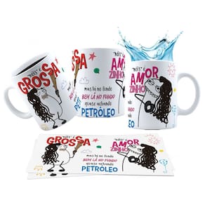 Caneca 325ml Nóis é grossa mas lá no fundo bem lá no fundo