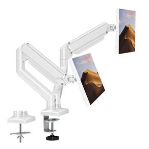 Suporte de monitor duplo ErgoFocus para tela branca de 13-32"