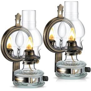 Lanterna de querosene Yexiya Vintage Glass 300 ml (conjunto de 2)