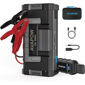 Bateria de carro Jump Starter AVAPOW 6000A para gás/diesel 12L