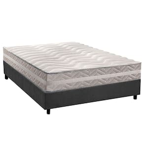 Conjunto Box Casal: Colchão Espuma Paropas D28 / Master Prata Double Face 25 + Base CRC Suede Gray (138x188)