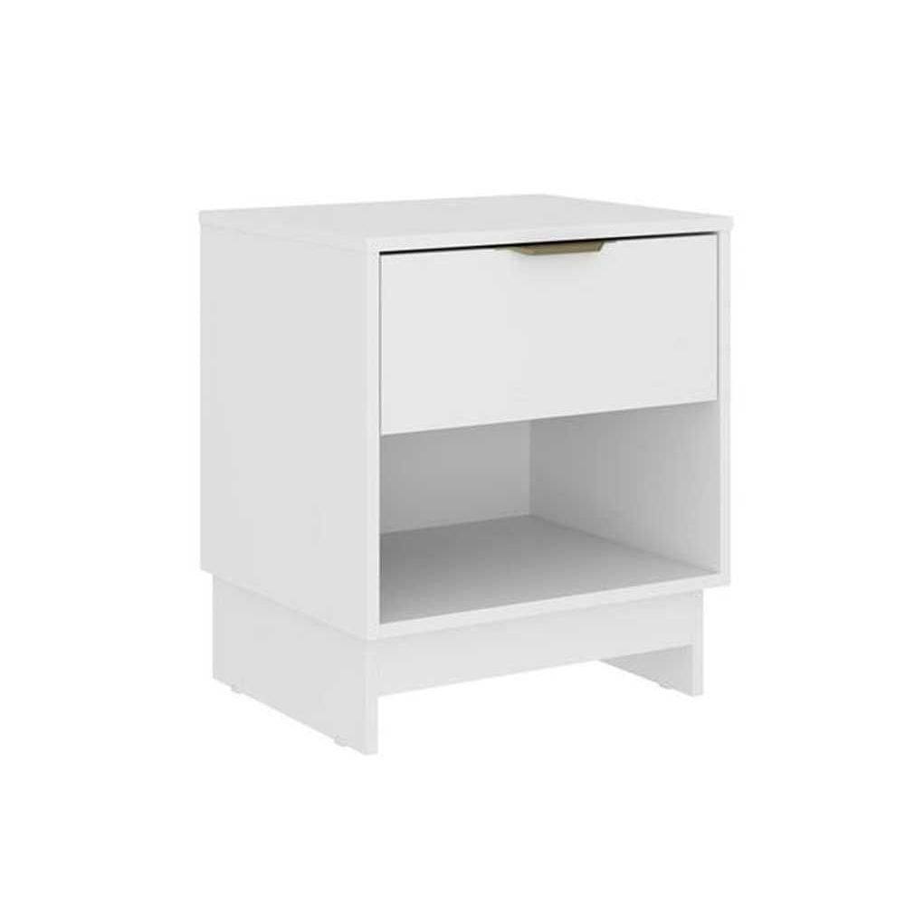 Mesa Cabeceira Casal 1145 c/ 1 Gaveta Branco - Carraro