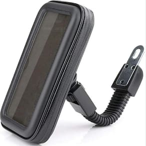 Suporte Moto Gps Impermeável Chuva Prova D`água 360º Cor Preto Para Tela 5.5 - Suporte Tela 6.5 Sem Capinha/Wearable