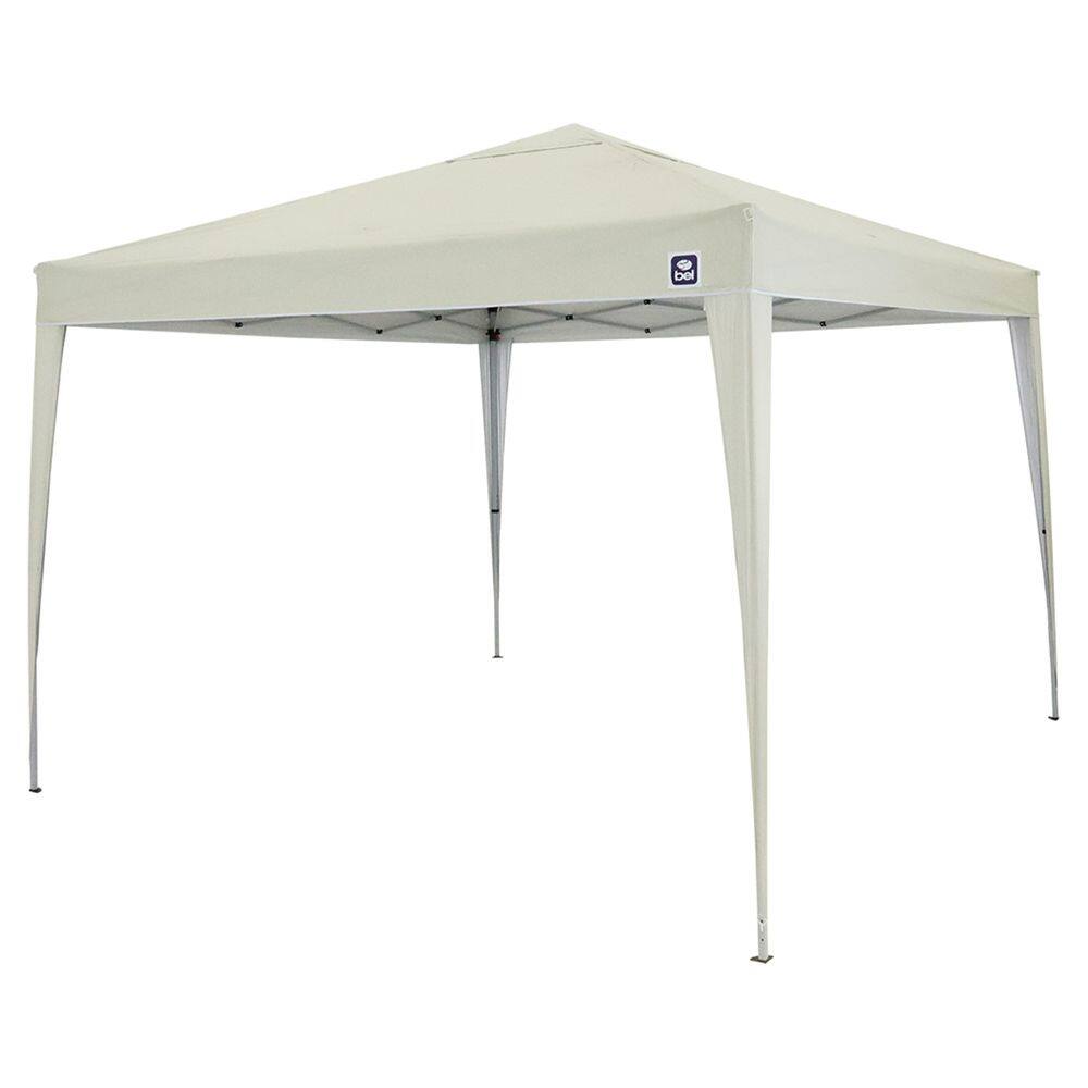 Tenda Gazebo BEL Dobrável 3m x 3m Poliéster Bege 331500