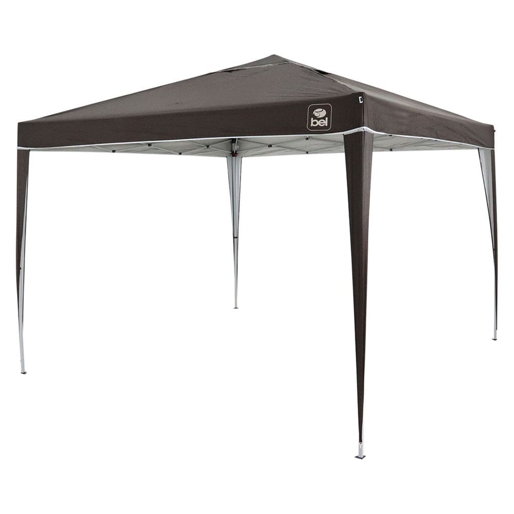 Tenda Gazebo BEL Dobrável 3m x 3m Poliéster Marrom 331300