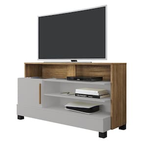 Rack Pipa TV 48 Polegadas com 1 Porta Pés Madeira Maciça