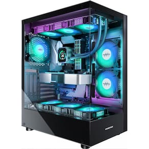 Estojo para PC MUSETEX ATX Mid Tower 6 PWM ARGB Ventiladores tipo C pretos (K2)