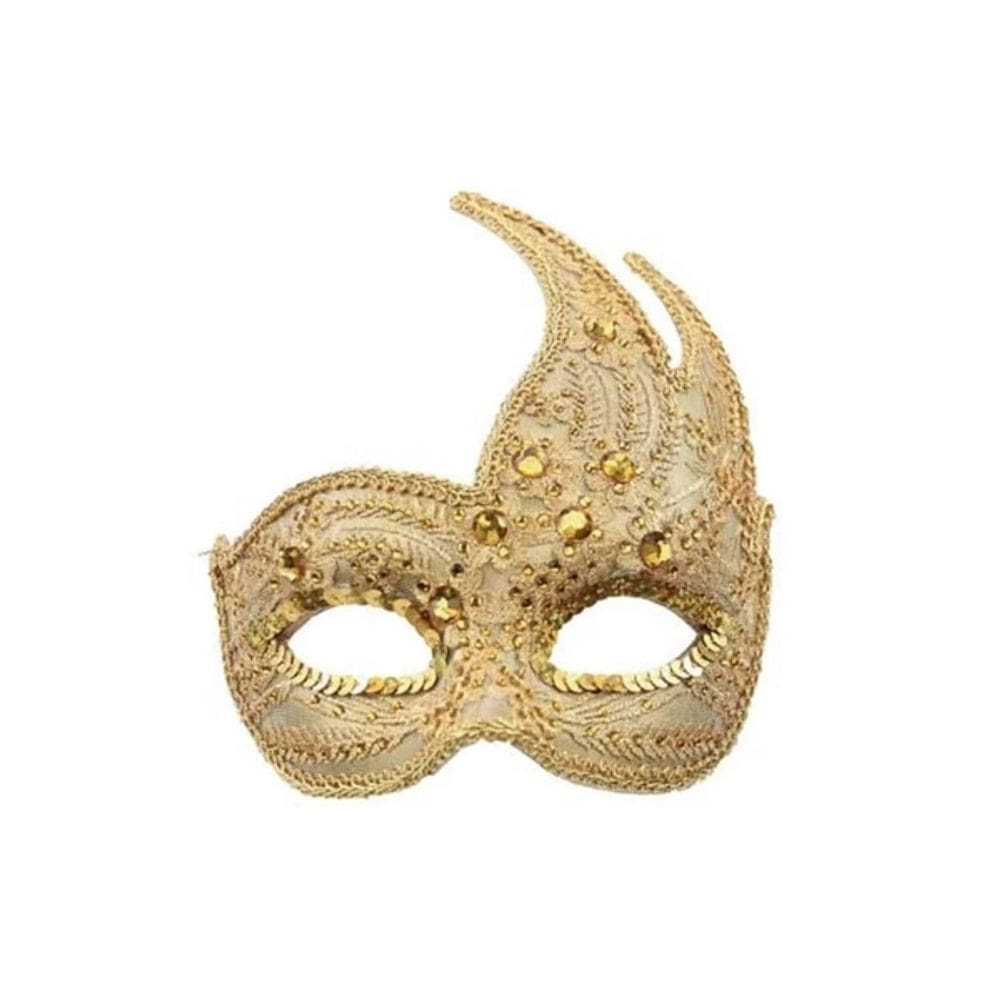Máscara Veneza Viena Carnaval Cromus Ouro