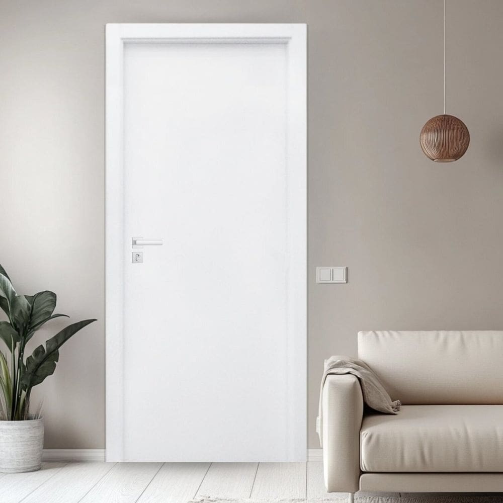 Porta Lisa Uv Batente Regulável 07 Cm a 13 Cm Guarnição 7 Cm 82 X 210 Direito Rodam