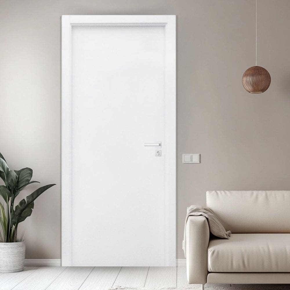 Porta Lisa Uv Batente Regulável 07 Cm a 13 Cm Guarnição 7 Cm 82 X 210 Esquerdo Rodam