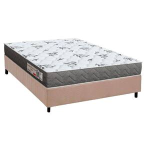 Cama Box Viúva: Colchão Espuma D33 Orthoflex ComfortPedic Line Black + Base CRC Suede Clean (128x188)