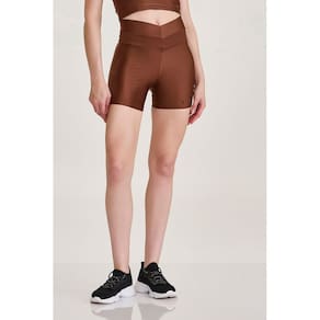 Short Atletika Afina Cintura Cajubrasil Marrom Capuccino