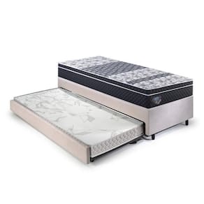 Bicama Box Solteiro com Colchão Gran Sleep Ecoflex Molas Verticoil Suede 88x188cm Bege
