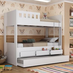 Treliche Infantil/Juvenil com 3 Gavetas 100% MDF