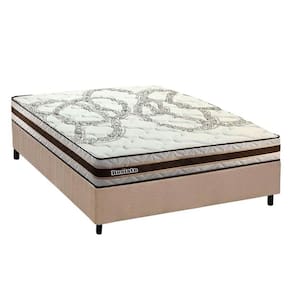 Cama Box Viúva: Colchão Espuma D45 Paropas Resiste Hotel DouFace + Base CRC Suede Clean (128x188)