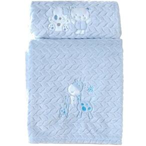 Cobertor Bebê Fluffy 110x90 com Aplique Bordado