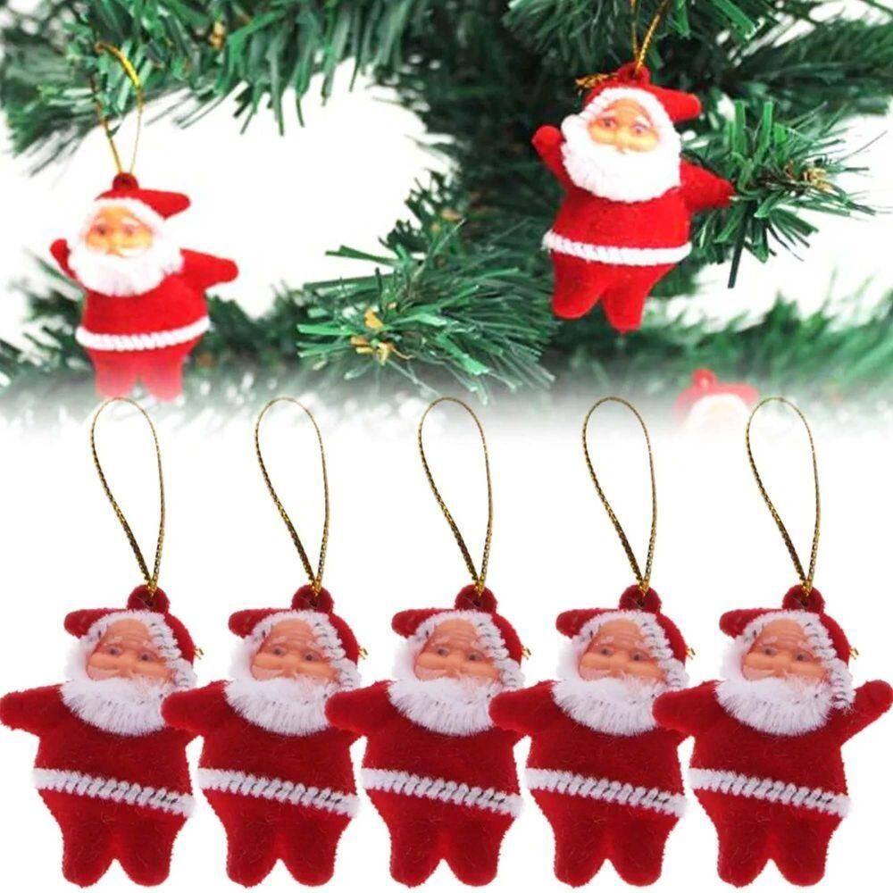 Kit 9 Mini Papai Noel Pendente Enfeite Natalino Decoração Natal Para Arvore De Natal Porta Decorar