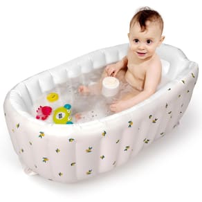Banheira inflável para bebês Mink Newborn to Toddler com bomba de ar