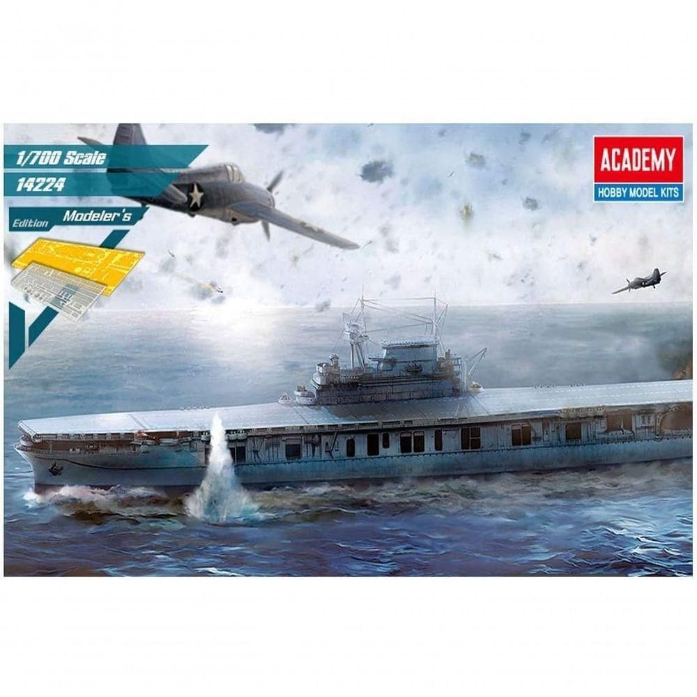Academy Aca14224 1-700 Uss Enterprise Cv-6 - Modelo Detalhado Com Decalques