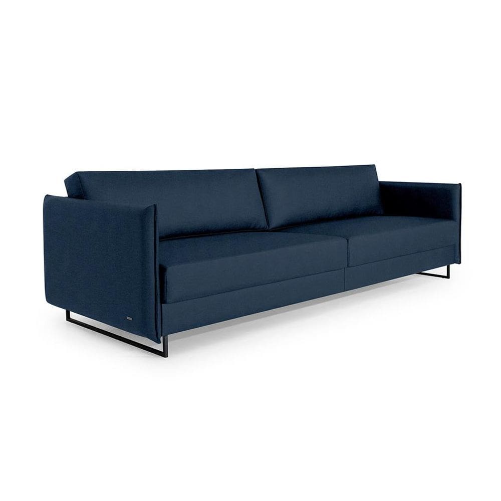 Sofá 3 Lugares Enrico Linho Azul 210 cm