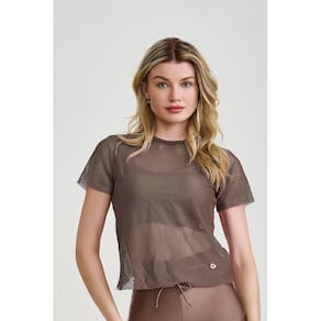 Blusa de Tela Costas Transpassadas Cajubrasil Marrom Castanho