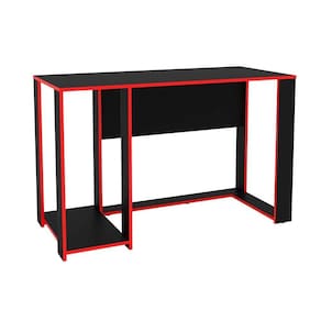 Mesa de Computador Solteiro Gamer Singapura Preto/Vermelho - Politorno