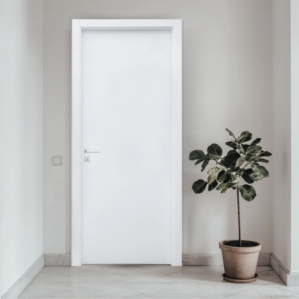 Porta Lisa Uv Batente Regulável 07 Cm a 13 Cm Guarnição 5 Cm 102 X 210 Direito Rodam