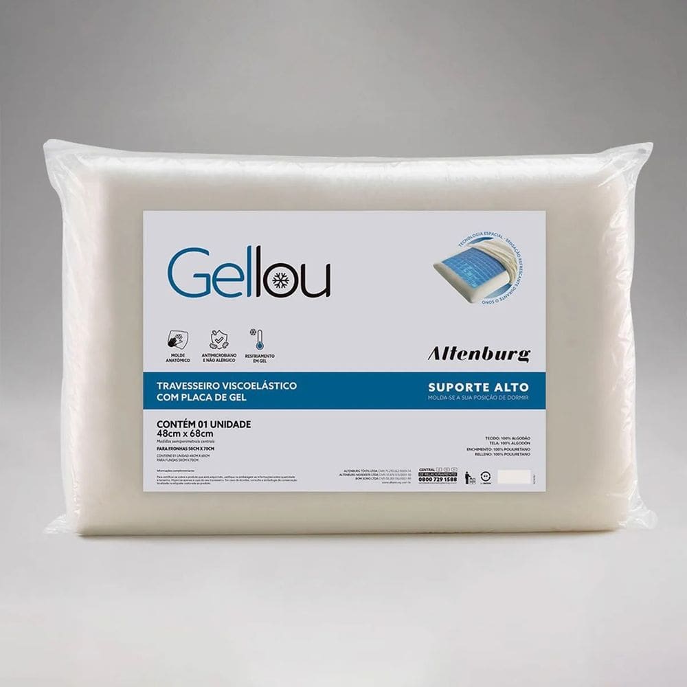 Travesseiro Gellou Placa Gel Altenburg - 48cm x 68cm