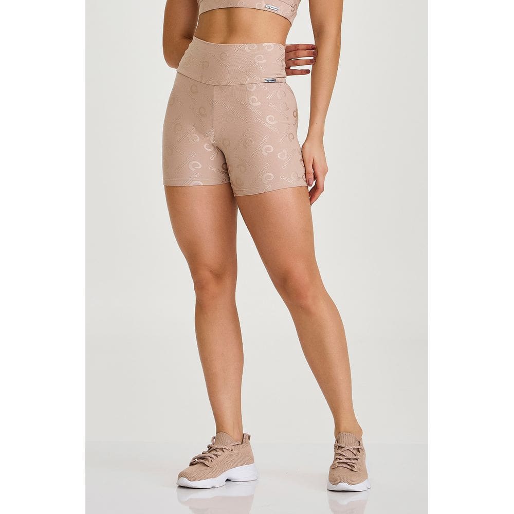 Short Exclusivo Cajubrasil Bege Chocolate