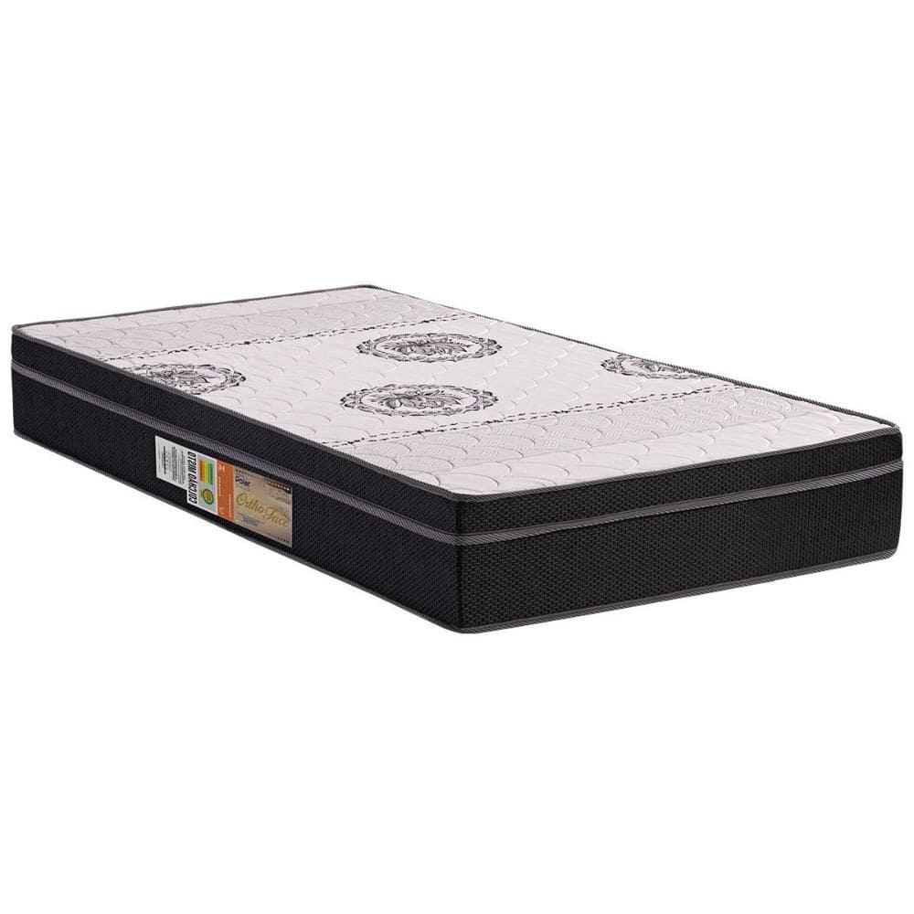 Colchão Solteiro Anatômico D28 / Orthoface Firme Euro Pillow Black (88x188x30) - Polar