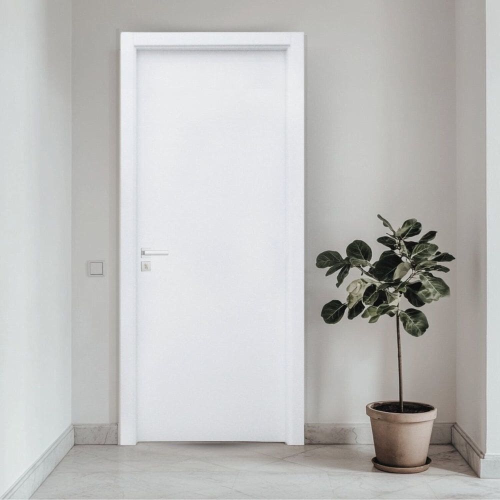 Porta Lisa Uv Batente Regulável 07 Cm a 13 Cm Guarnição 5 Cm 92 X 210 Direito Rodam