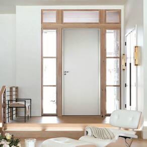 Porta Lisa Prime Batente Regulável 16-20 Guarnição 5cm Fechadura Wc 62 X 210cm Direito Rodam Branco