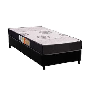Conjunto Box Solteiro: Colchão Espuma Polar D28 Orthoface Black + Base CRC Suede Black (88x188)