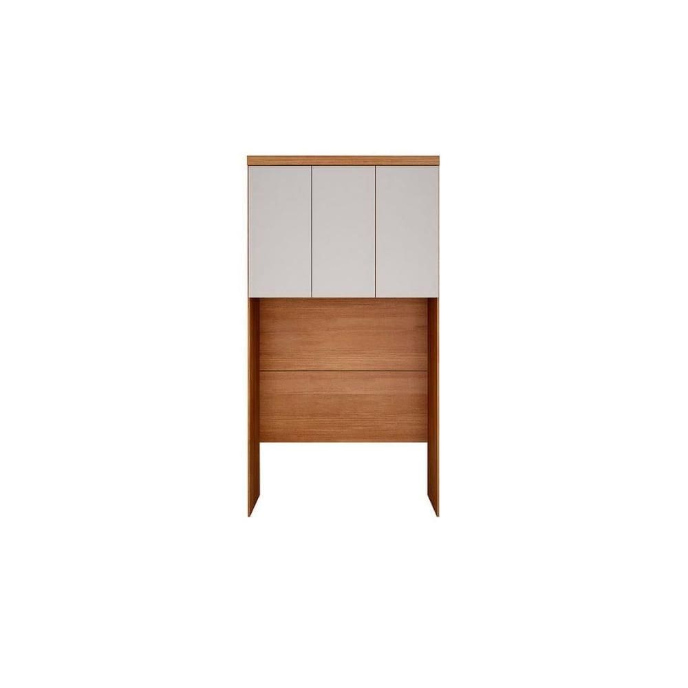 Armário Ponte Modulado Aéreo Solteiro Rizon/Linea c/ 3 Portas Cumaru/Fendi - Novo Horizonte