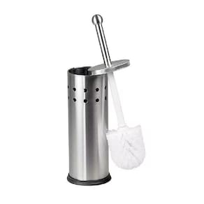 Escova Sanitaria Em Inox Vassourinha Para Banheiro Luxo Com Suporte Aco Limpador De Vaso