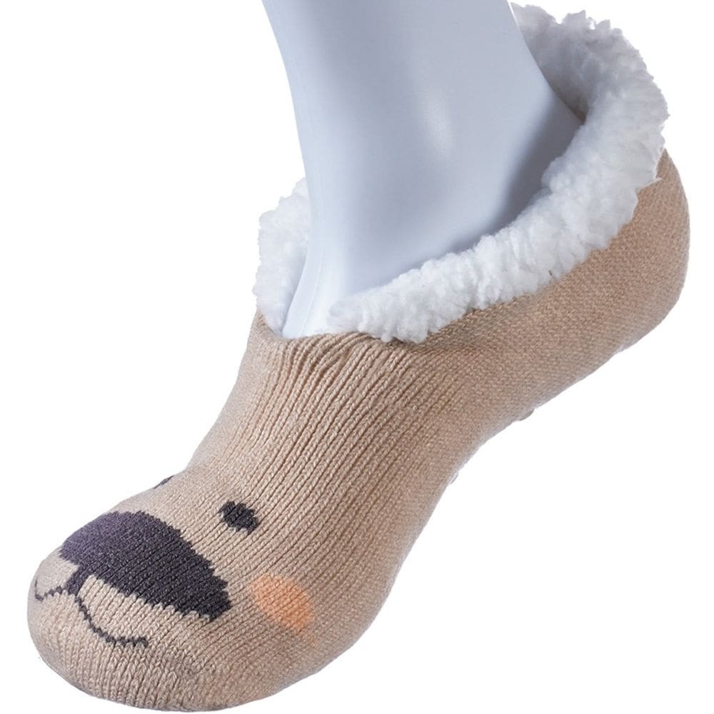 Pantufa Sapatilha com Sherpa Antiderrapante