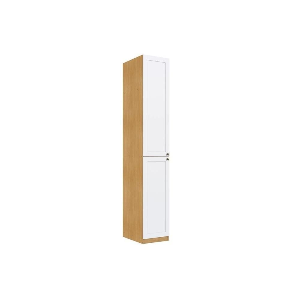 Guarda Roupa Modulado Infinity c/ 2 Portas e Prateleiras Savana/Branco - Genialflex