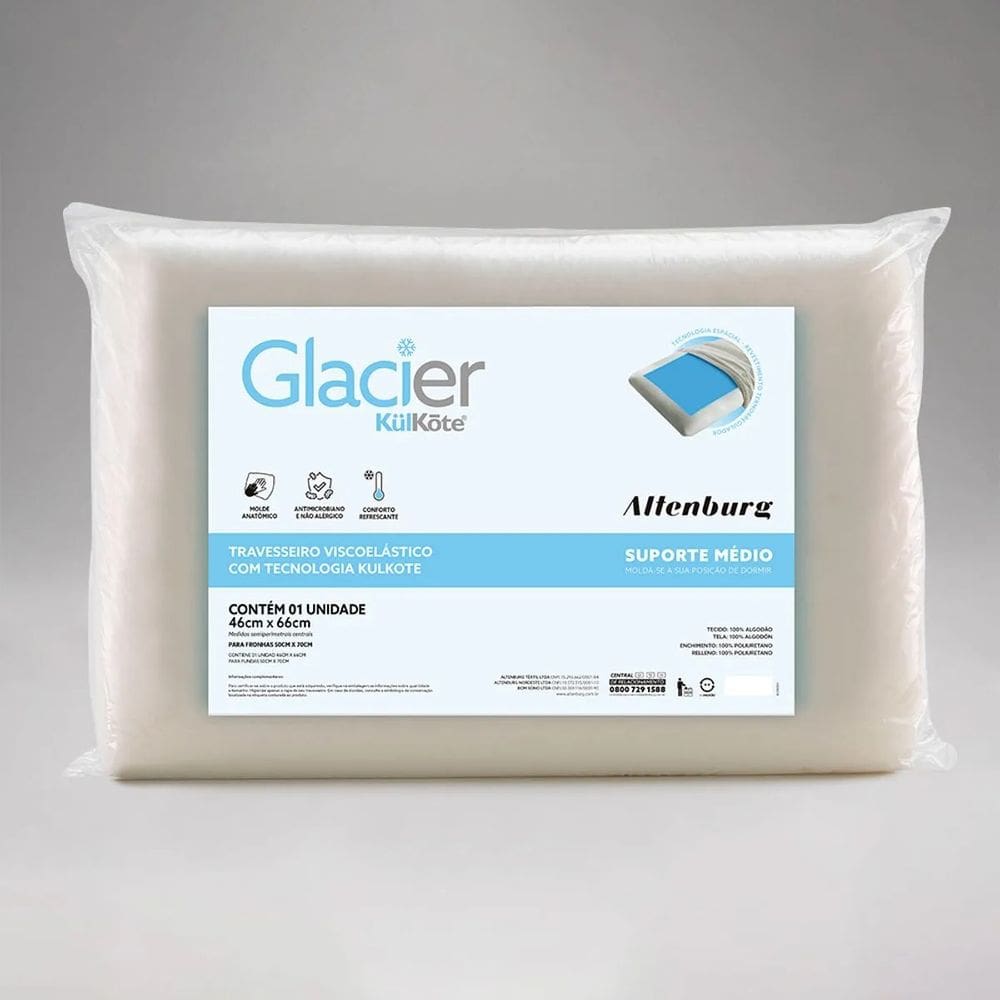 Travesseiro Glacier Altenburg Médio 46cm x 66cm