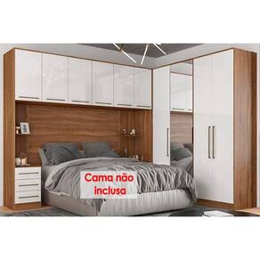 Módulos de quarto Irlanda Irlanda 7 Peças (3 Armários + 1 Ponte Aérea + 3 Complementos) QCM159 Amendola/Branco - Demóbile