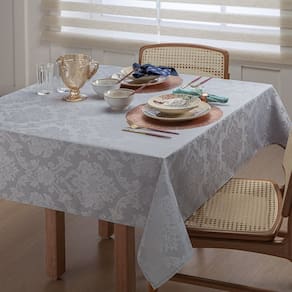 Toalha de Mesa 160x320 Damask Ligamento Cetim 12 Lugares