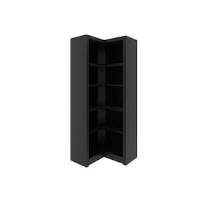 Estante Livreiro Casal ME4132 de Canto c/ 4 Prateleiras Preto - Tecno Mobili